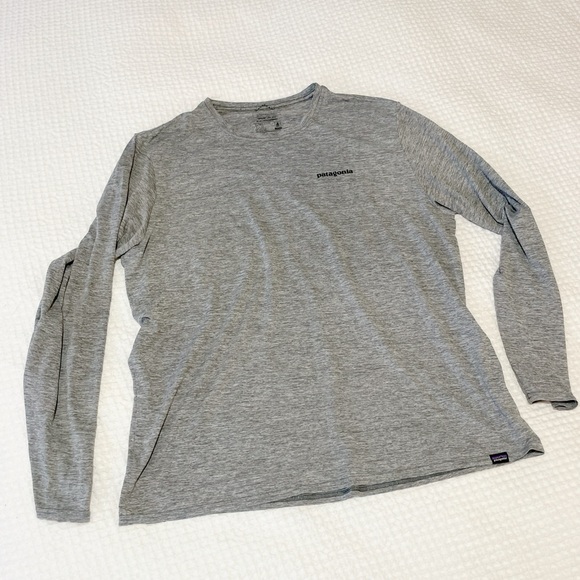 Patagonia Heather Gray Long Sleeve Top xl Capeline cool daily - Picture 2 of 9
